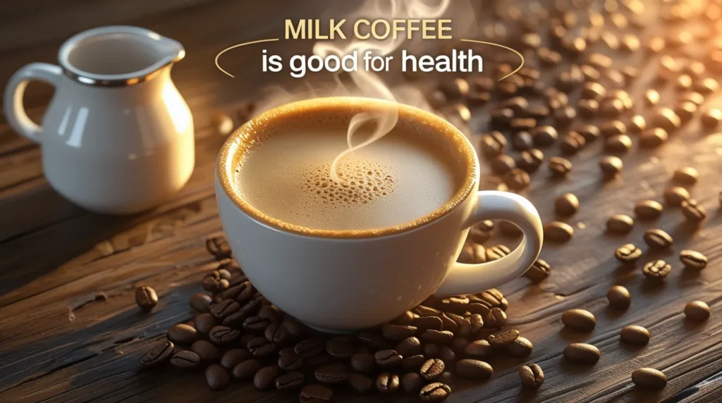 Make a healthy cup of milk coffee at home easily.