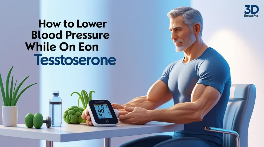 Healthy man using lifestyle changes to manage hypertension while on TRT.