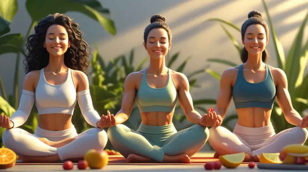 Woman exercising with weights to maintain physical fitness and energy