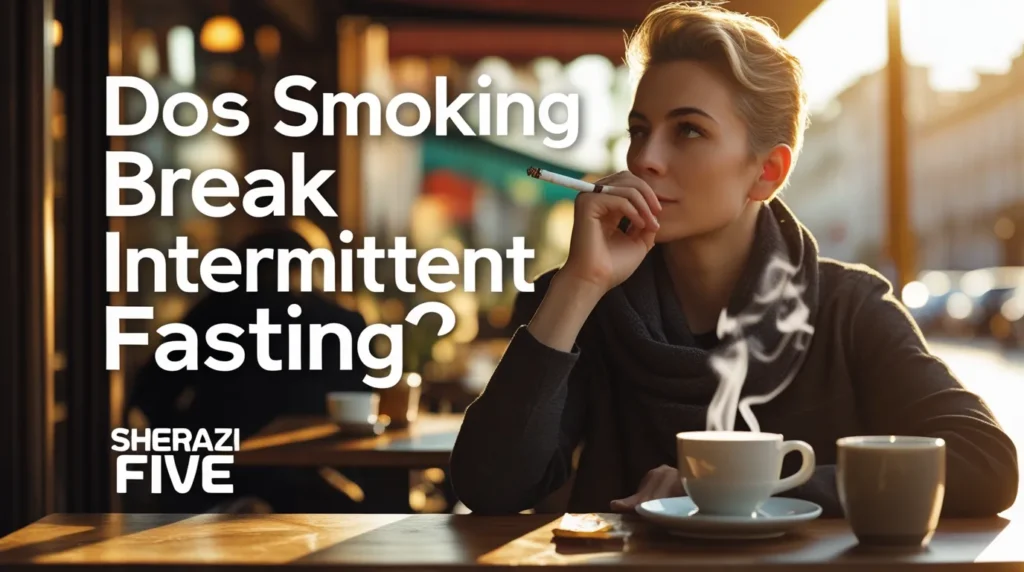 Realistic image of cigarette and coffee illustrating intermittent fasting question